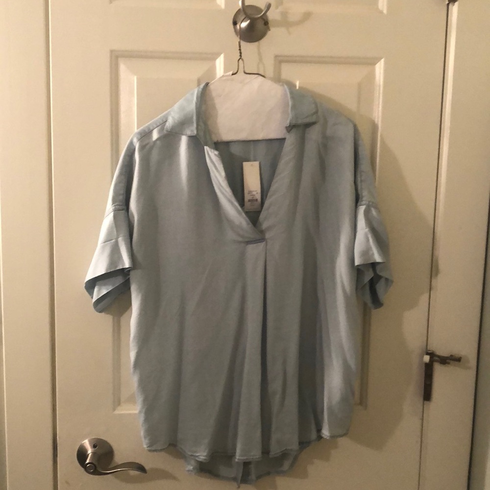 Chambray style dress top